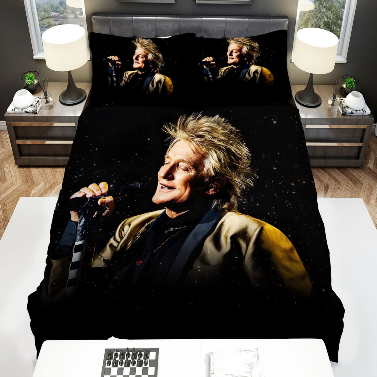 Rod Stewart Singing Bedding Sets, Flatsheet Gift For Wife, Husband, Besties