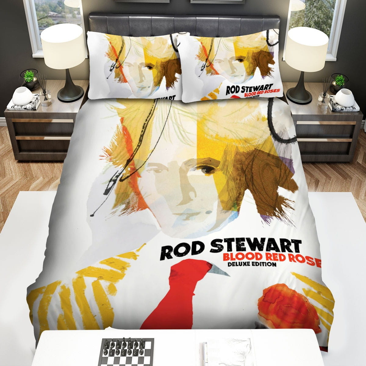 Rod Stewart Blood Red Roses Bedding Sets, Flatsheet Gift For Wife, Husband, Besties