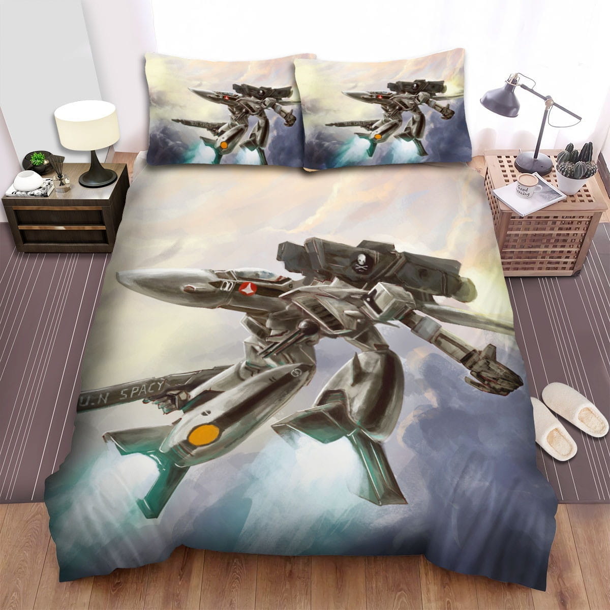 Robotech Macross Decorative Bedding Sets with Duvet Cover, Flatsheet, Pillowcases