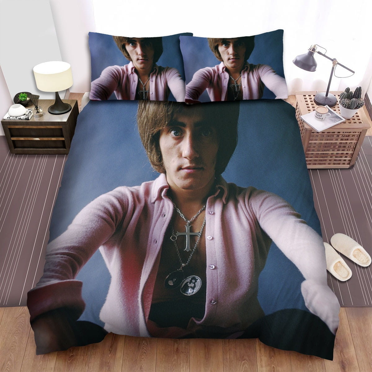 Roger Daltrey Pink Shirt Bedding Sets Duvet Cover Flatsheet Gift For Christmas Thanksgiving Halloween