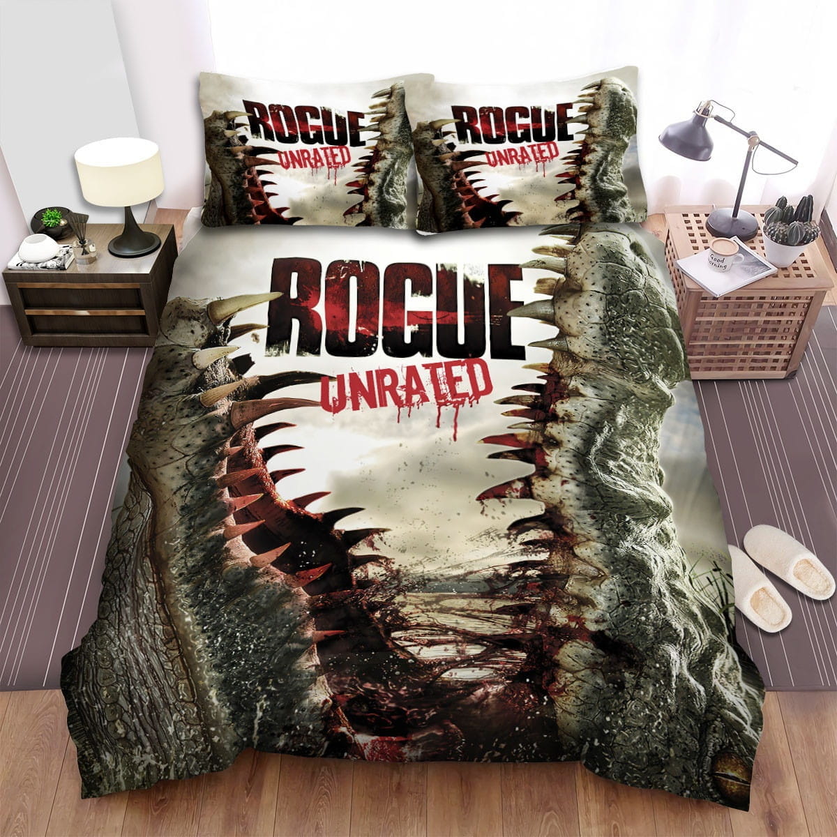 Rogue 2007 Crocodile Bedding Sets Duvet Cover Flatsheet Gift For Christmas Thanksgiving Halloween