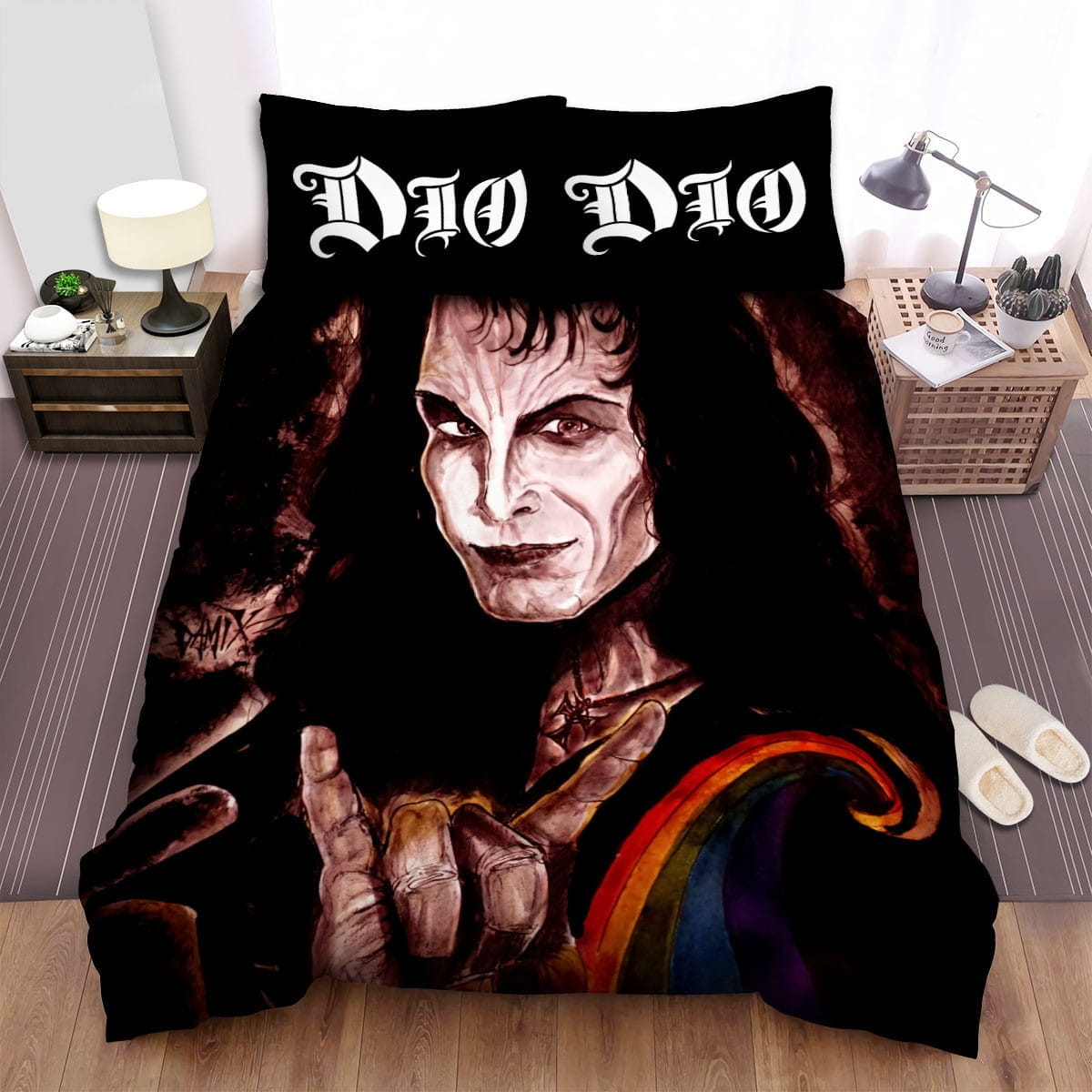 Ronnie James Dio Vampire Decorative Bedding Sets with Duvet Cover Flatsheet Pillowcases