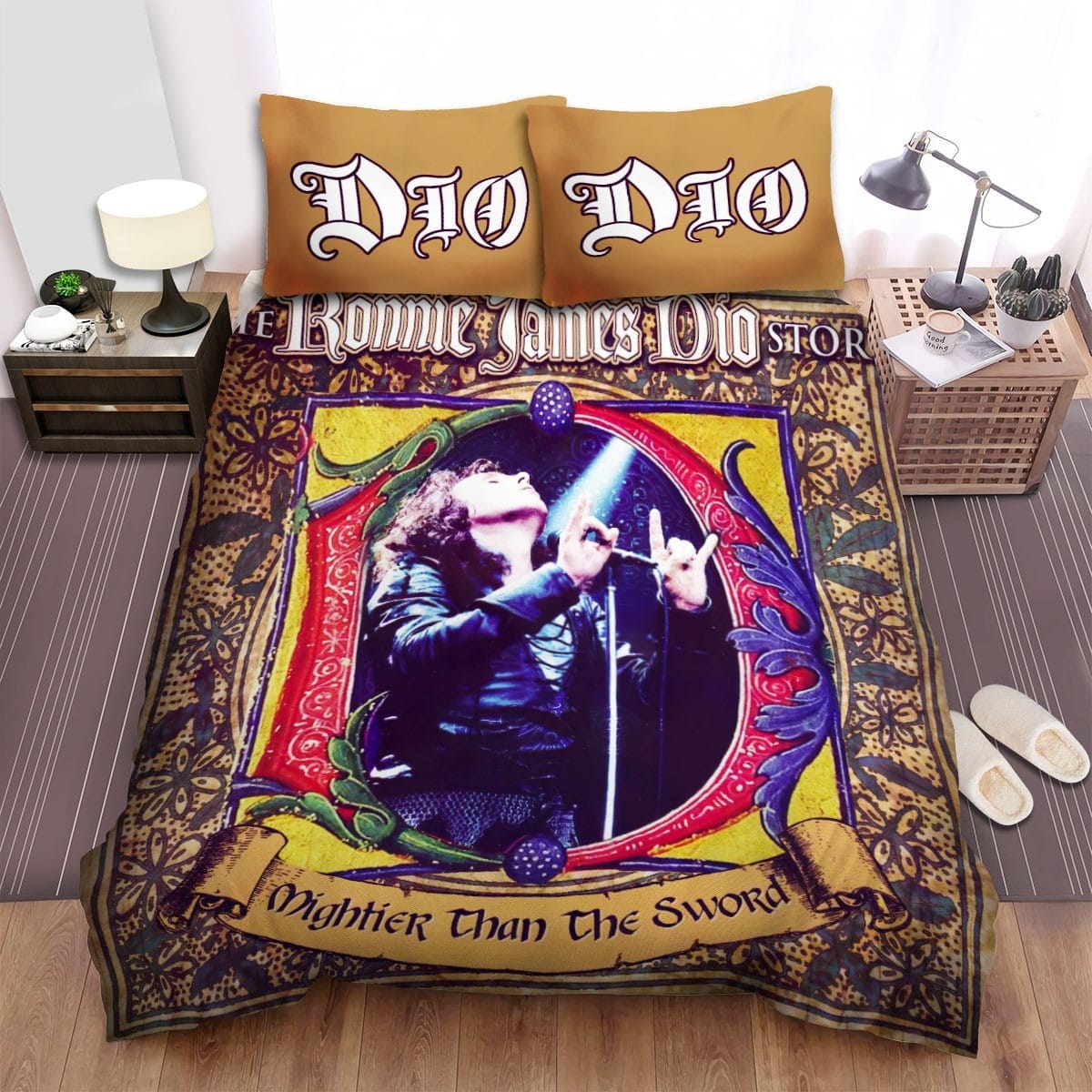 Ronnie James Dio Disco Decorative Bedding Sets with Duvet Cover Flatsheet Pillowcases