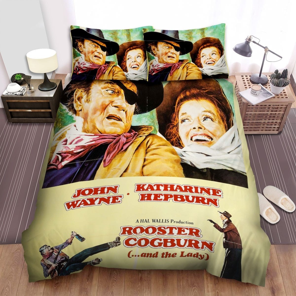 Rooster Cogburn Poster 8 Bedding Sets Duvet Cover Flatsheet Pillowcase