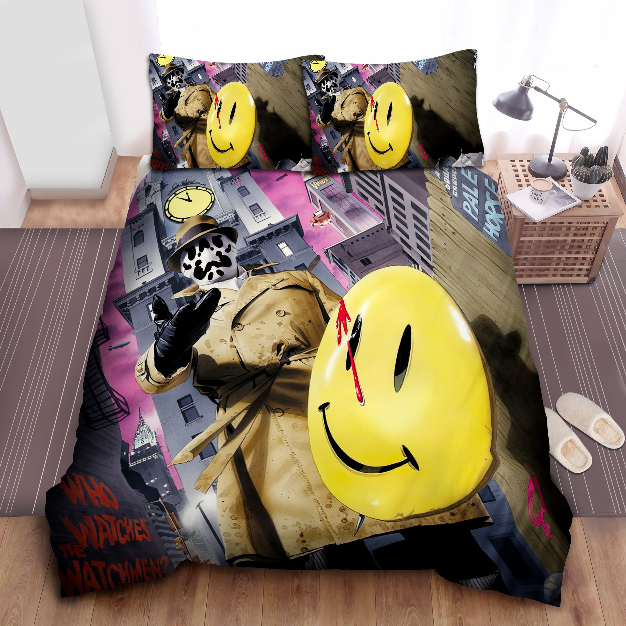 Rorschach Throwing A Badge Bedding Sets Duvet Cover Flatsheet Pillowcases For Every Bedroom