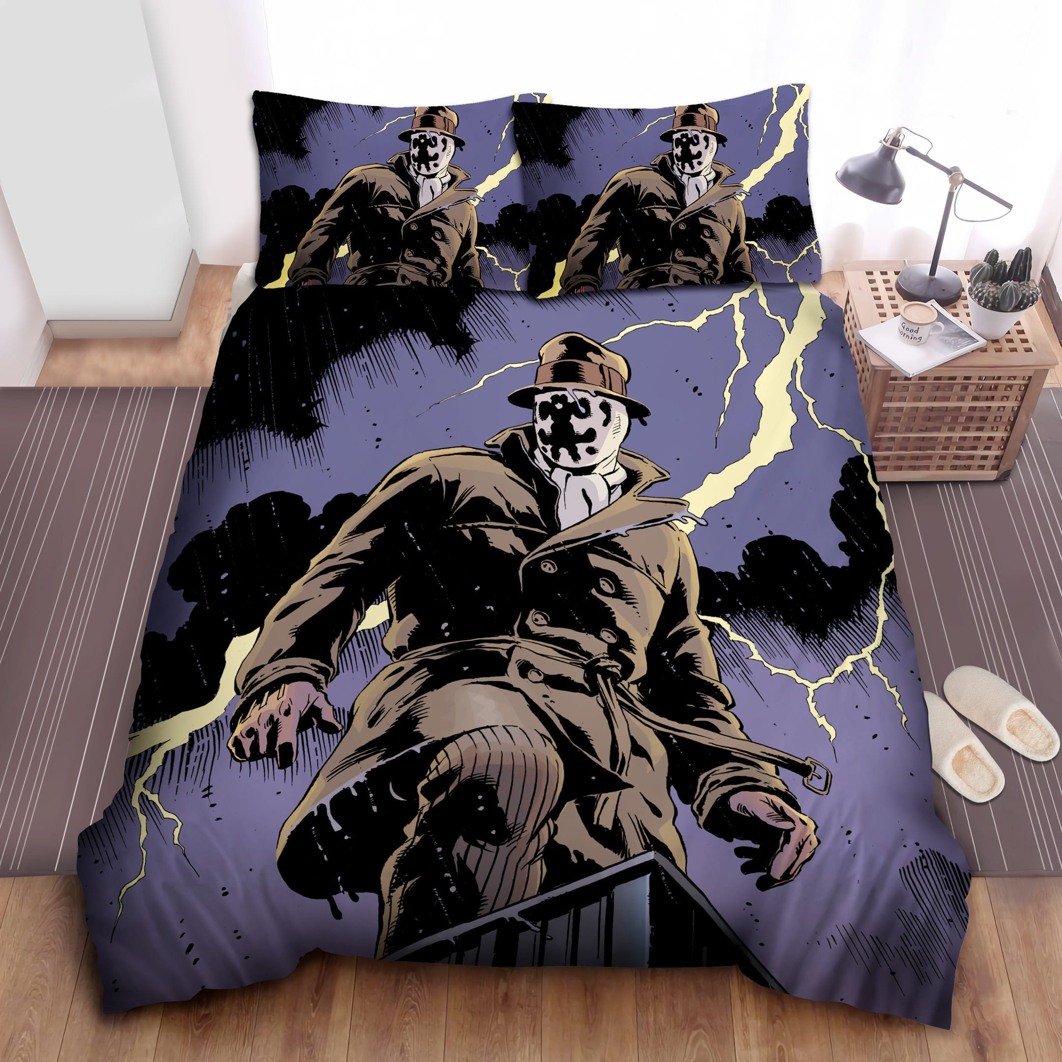 Rorschach Comics Art Bedding Sets Duvet Cover Flatsheet Gift For Christmas Thanksgiving Halloween