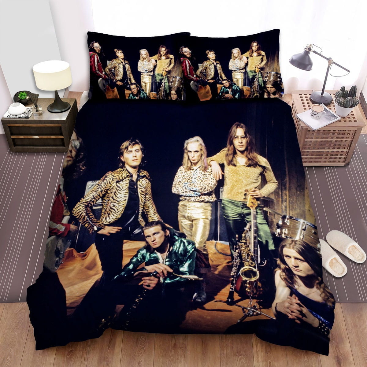 Roxy Music Group Photo Bedding Sets Duvet Cover Flatsheet Gift For Christmas Thanksgiving Halloween
