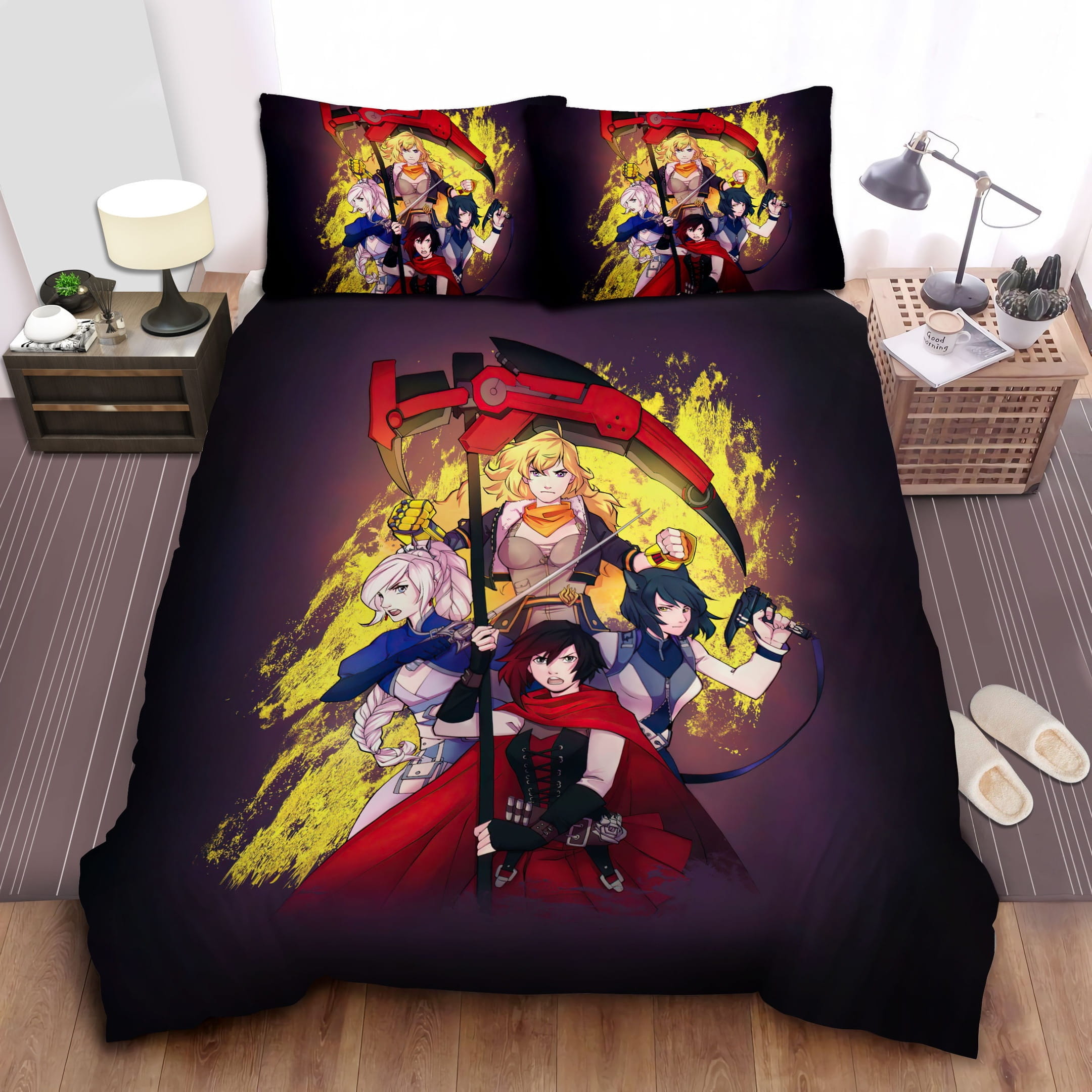 Rwby Animation Bedding Sets Duvet Cover Flatsheet Gift For Wife Husband Besties