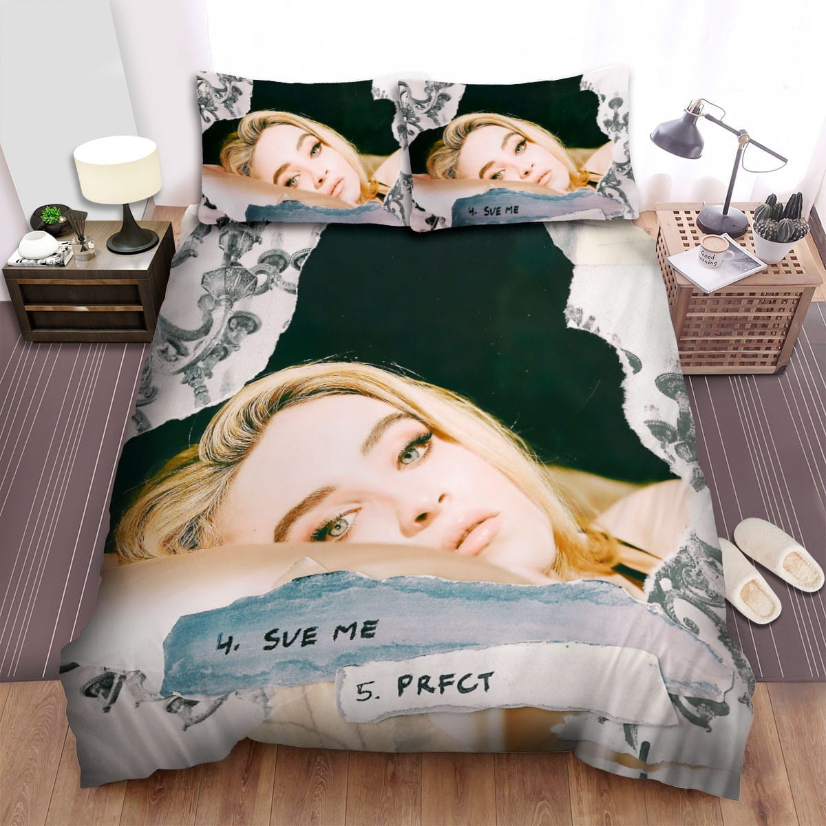 Sabrina Carpenter Bedding Set Duvet Cover Gift For Christmas Birthday Thanksgiving