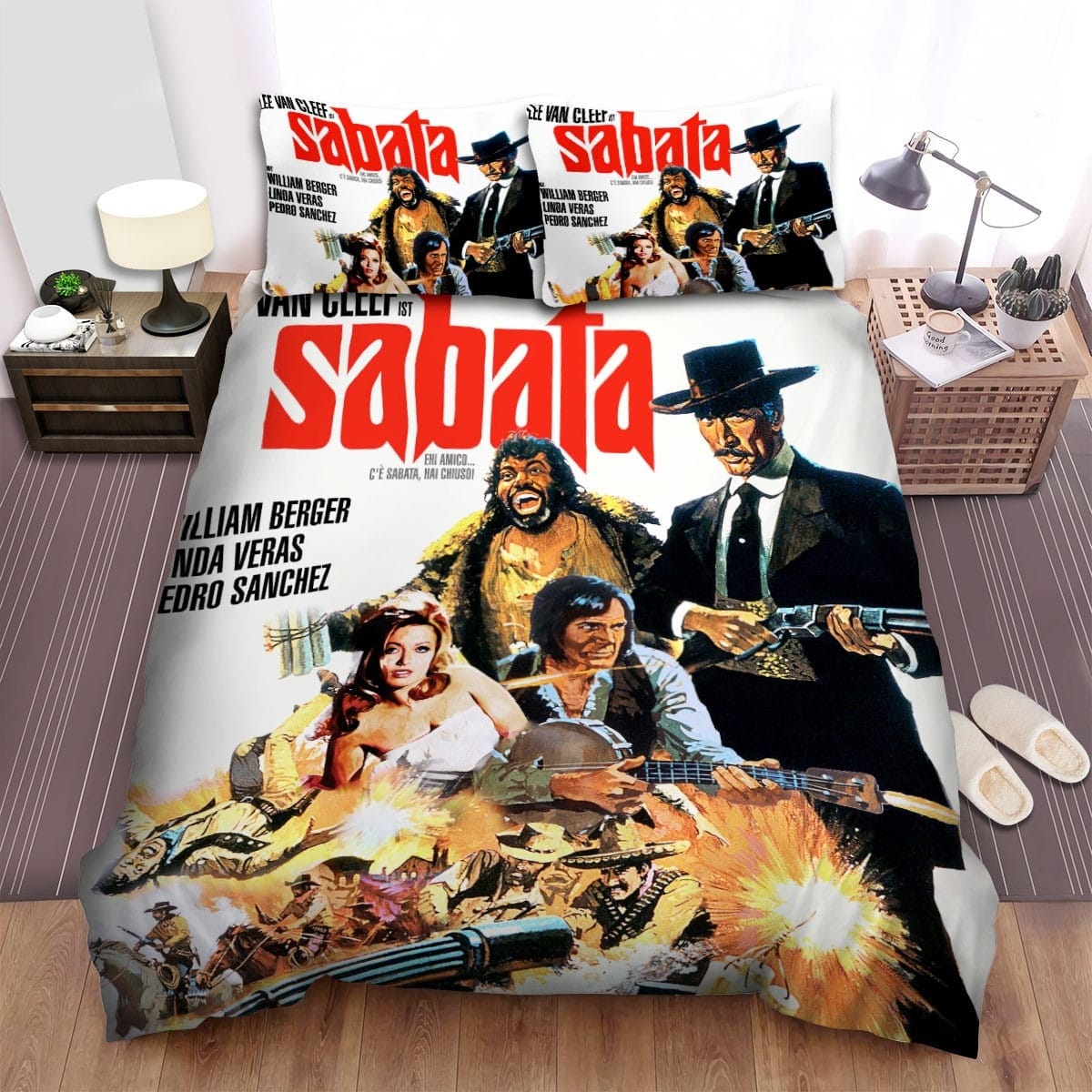 Sabata Movie Poster Bedding Sets Duvet Cover Flatsheet Pillowcases Perfect Gift For Fans