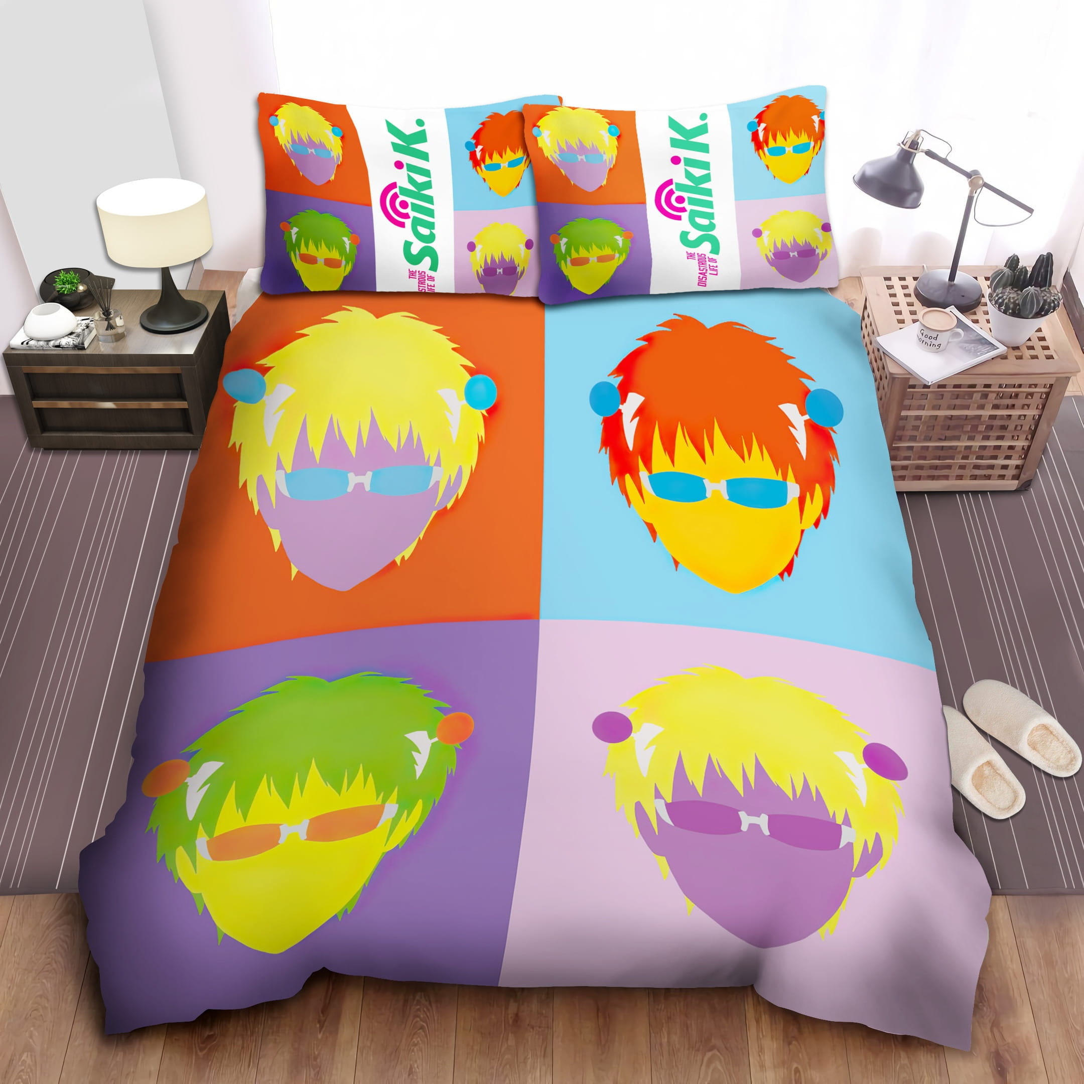 Saiki-K Bedding Sets Duvet Cover Flatsheet Pillowcase