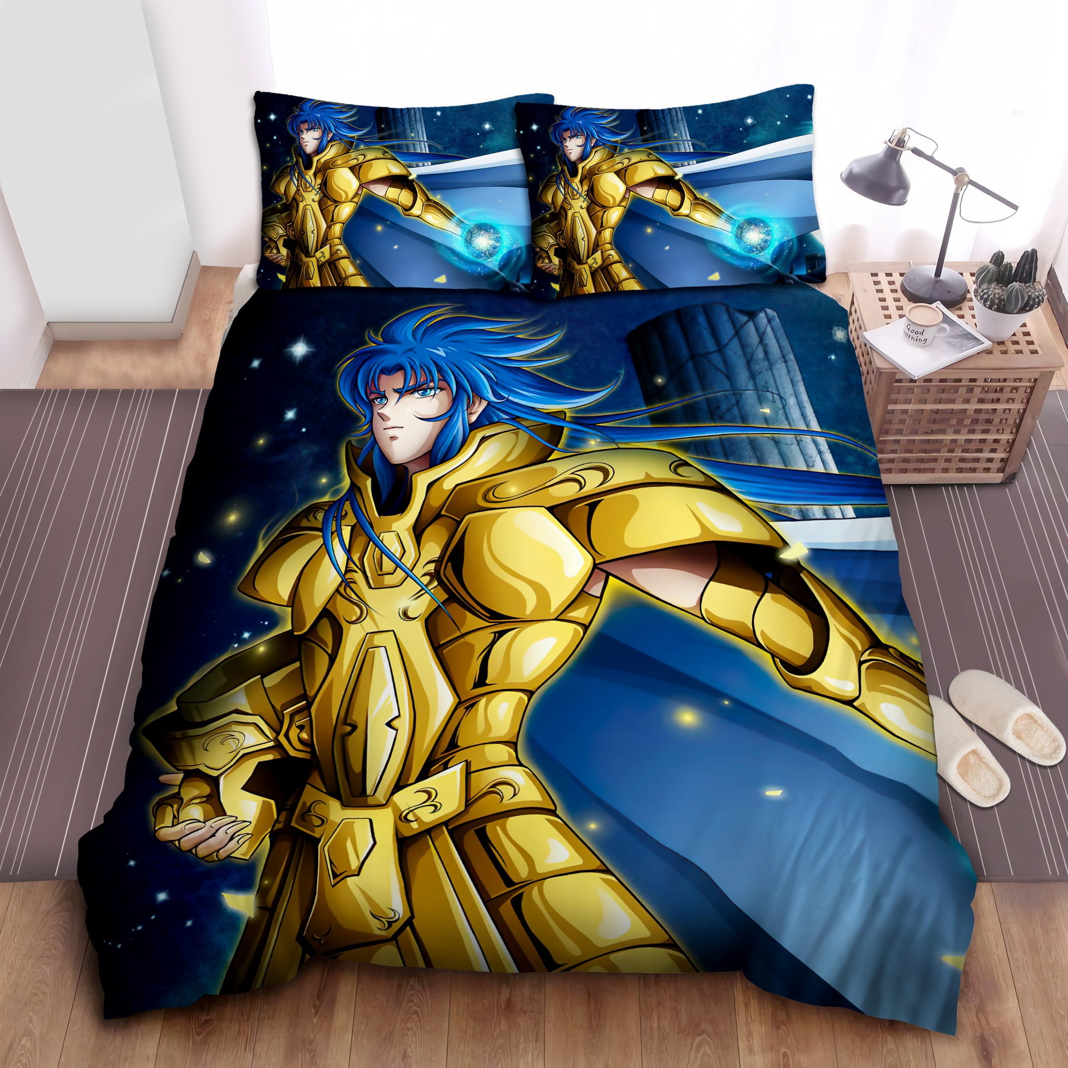 Saint Seiya Gemini Saga Decorative Bedding Sets with Duvet Cover Flatsheet Pillowcases