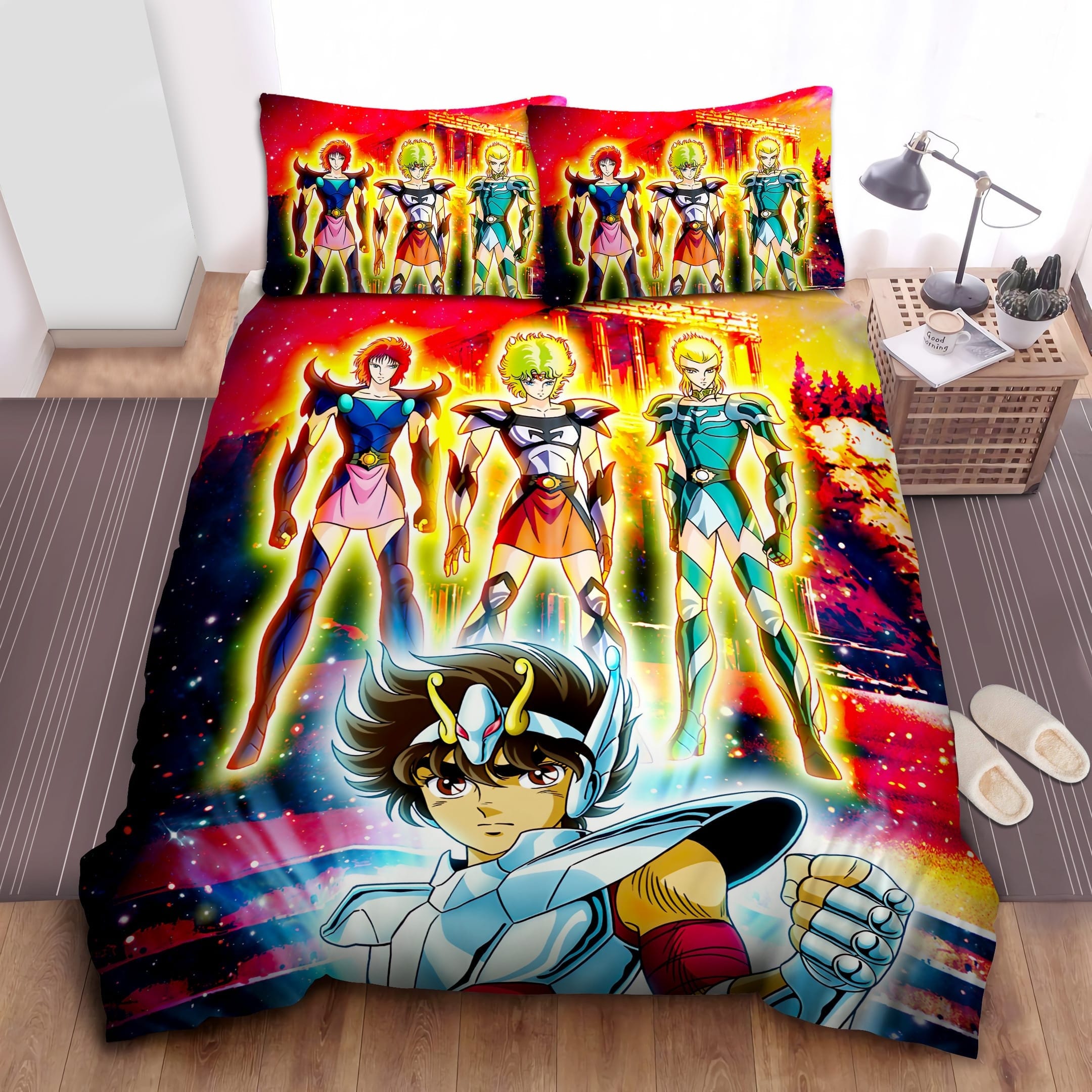 Saint Seiya Bedding Sets Duvet Cover Flatsheet Pillowcases Perfect Gift For Fans