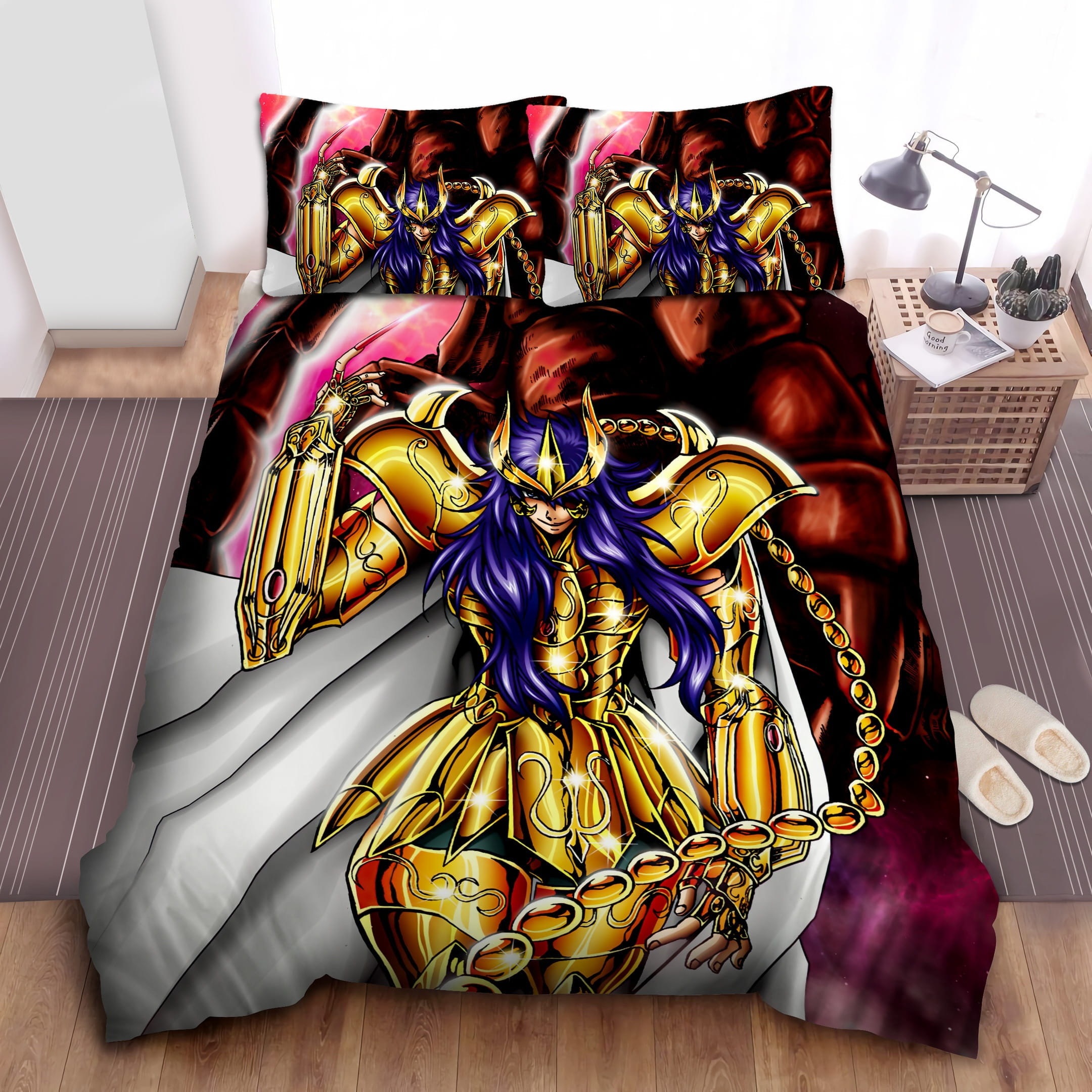 Saint Seiya Escorpio Bedding Set Duvet Cover Gift For Christmas Birthday Thanksgiving