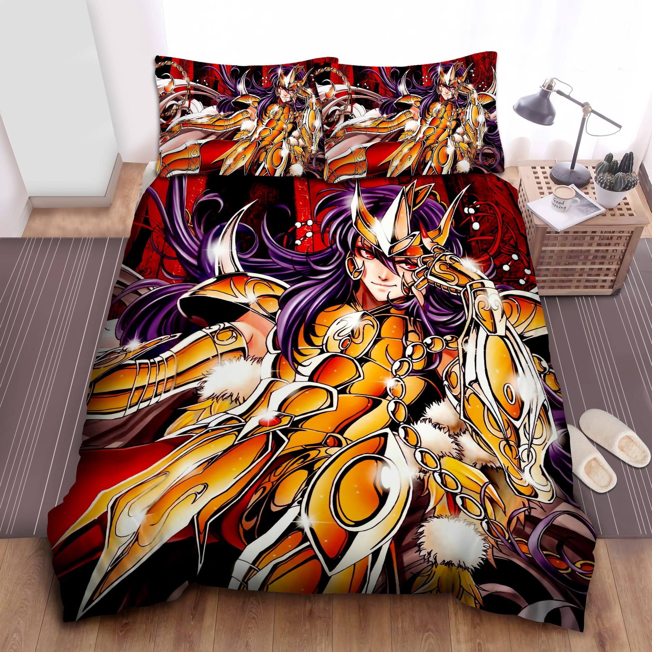 Saint Seiya Bedding Sets Duvet Cover Flatsheet Gift For Christmas Thanksgiving Halloween