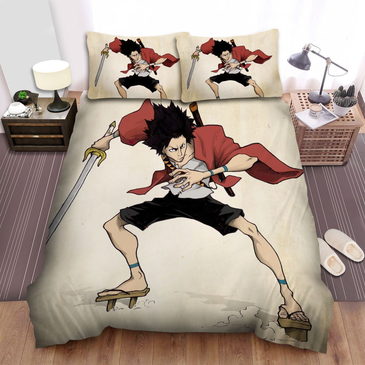 Samurai Champloo Mugen Art Bedding Sets Duvet Cover Flatsheet Gift For Wife Husband Besties
