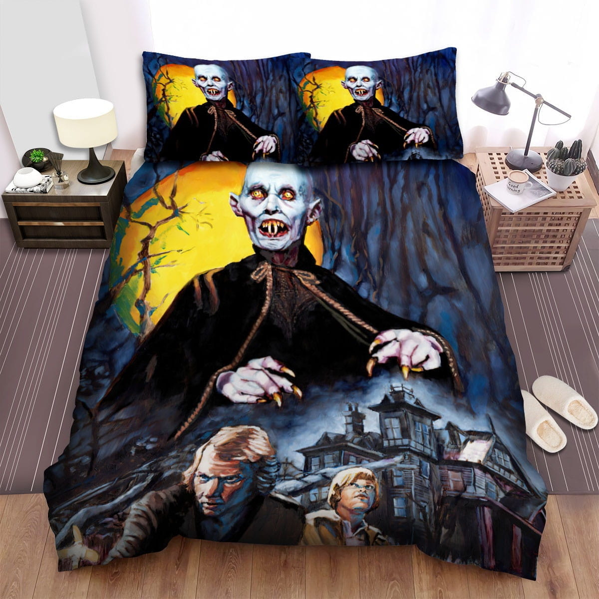 Salems Lot With Moon Bedding Sets Duvet Cover Flatsheet Gift For Wife Husband Besties