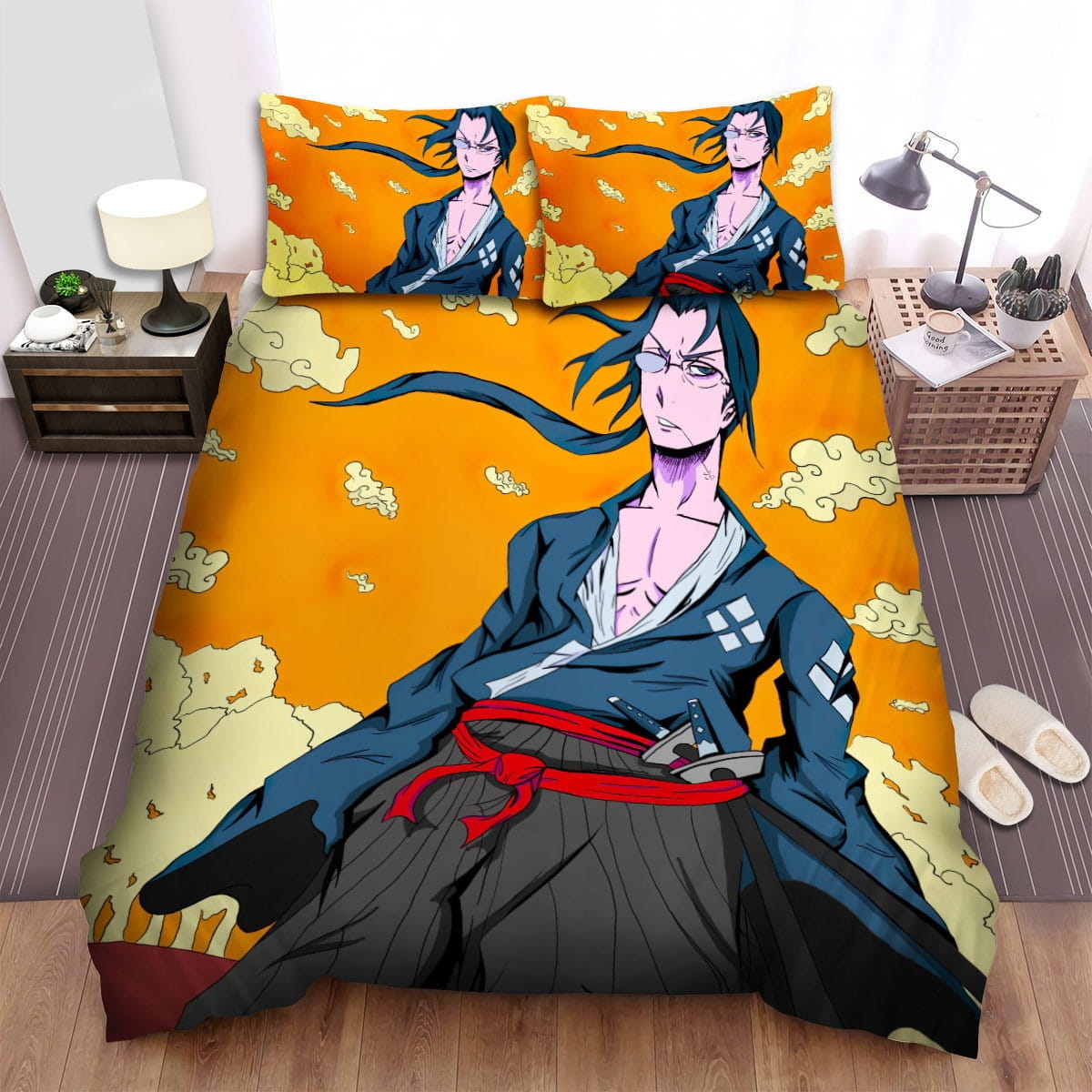 Samurai Champloo Jin Art Bedding Sets Duvet Cover Flatsheet Pillowcases Perfect Gift For Fans