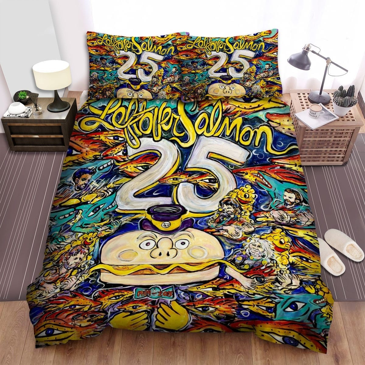 Salmon Band 25 Bedding Sets Duvet Cover Flatsheet Gift For Christmas Thanksgiving Halloween