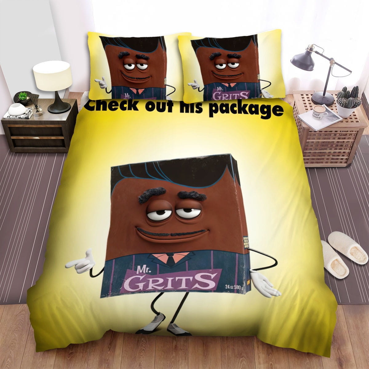 Sausage Party Mr Grits Bedding Sets Duvet Cover Flatsheet Gift For Christmas Thanksgiving Halloween