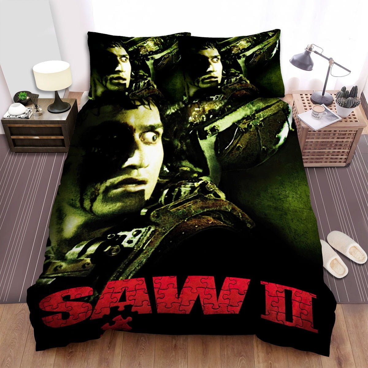 Saw Ii Movie Poster Decorative Bedding Sets with Duvet Cover Flatsheet Pillowcases