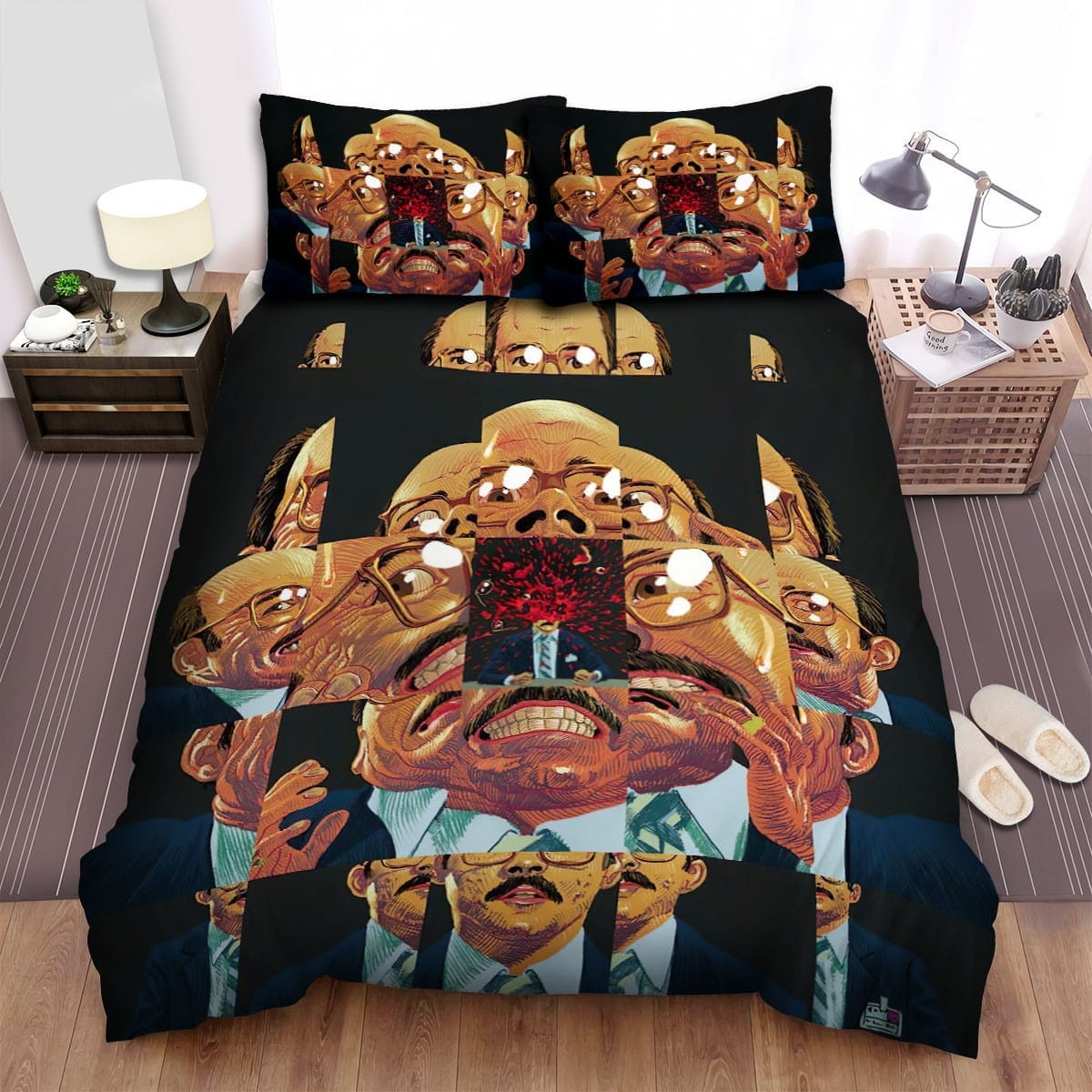 Scanners Face Art Bedding Sets Duvet Cover Flatsheet Pillowcases Perfect Gift For Fans