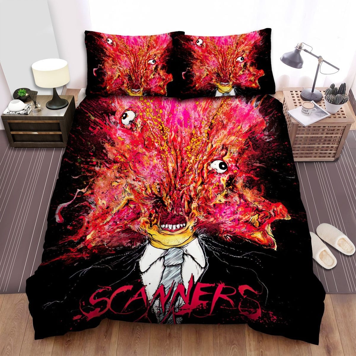 Scanners Movie Digital Art Decorative Bedding Sets with Duvet Cover Flatsheet Pillowcases