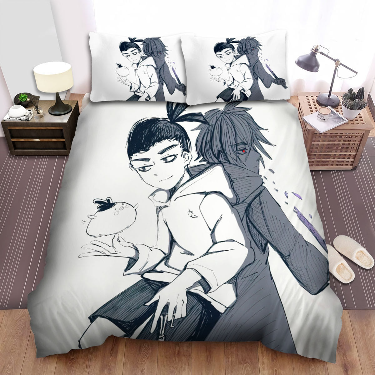 Scissor Seven And Xiao Fei Bedding Sets Duvet Cover Flatsheet Pillowcases Perfect Gift For Fans