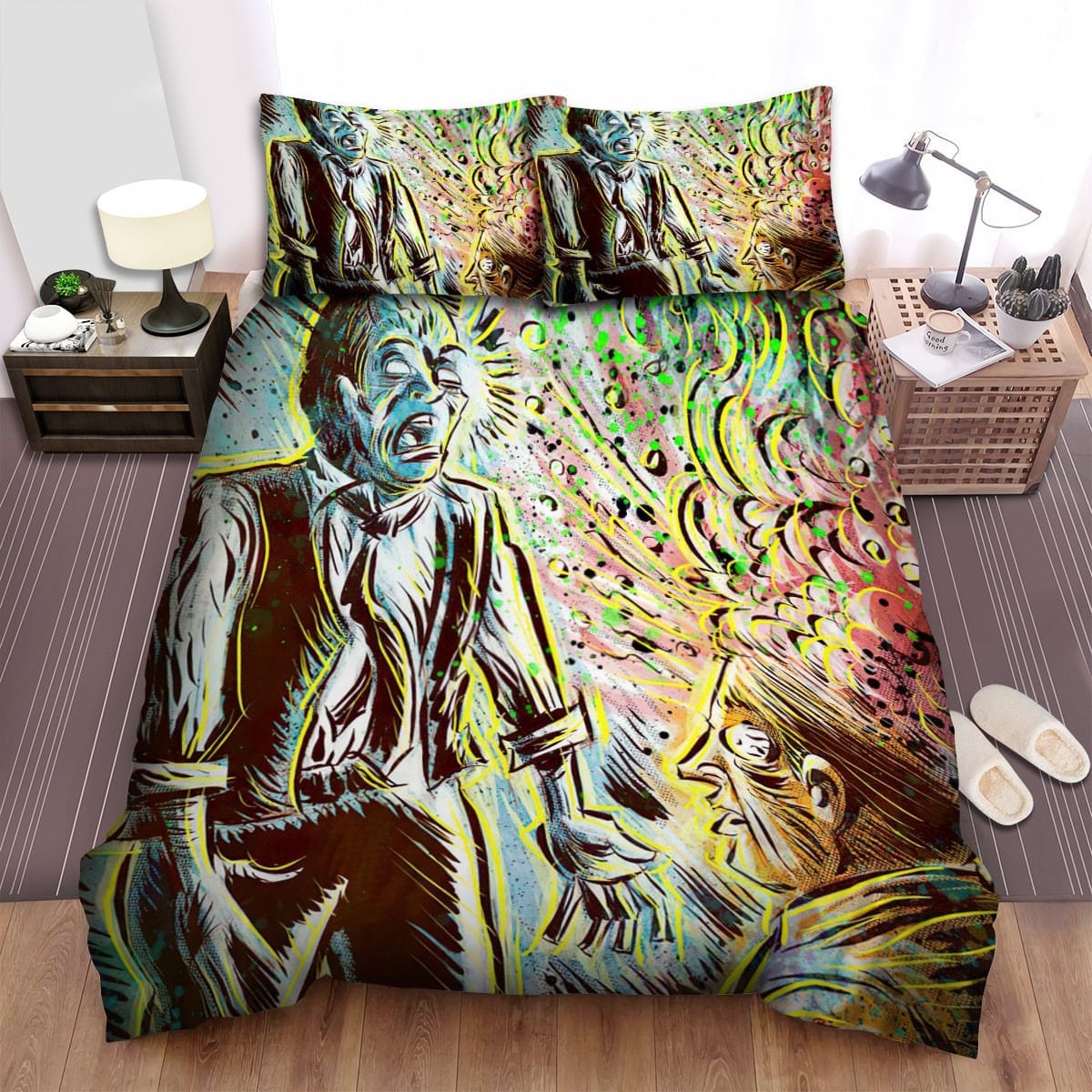 Scanners Color Painting Bedding Sets Duvet Cover Flatsheet Gift For Wife Husband Besties