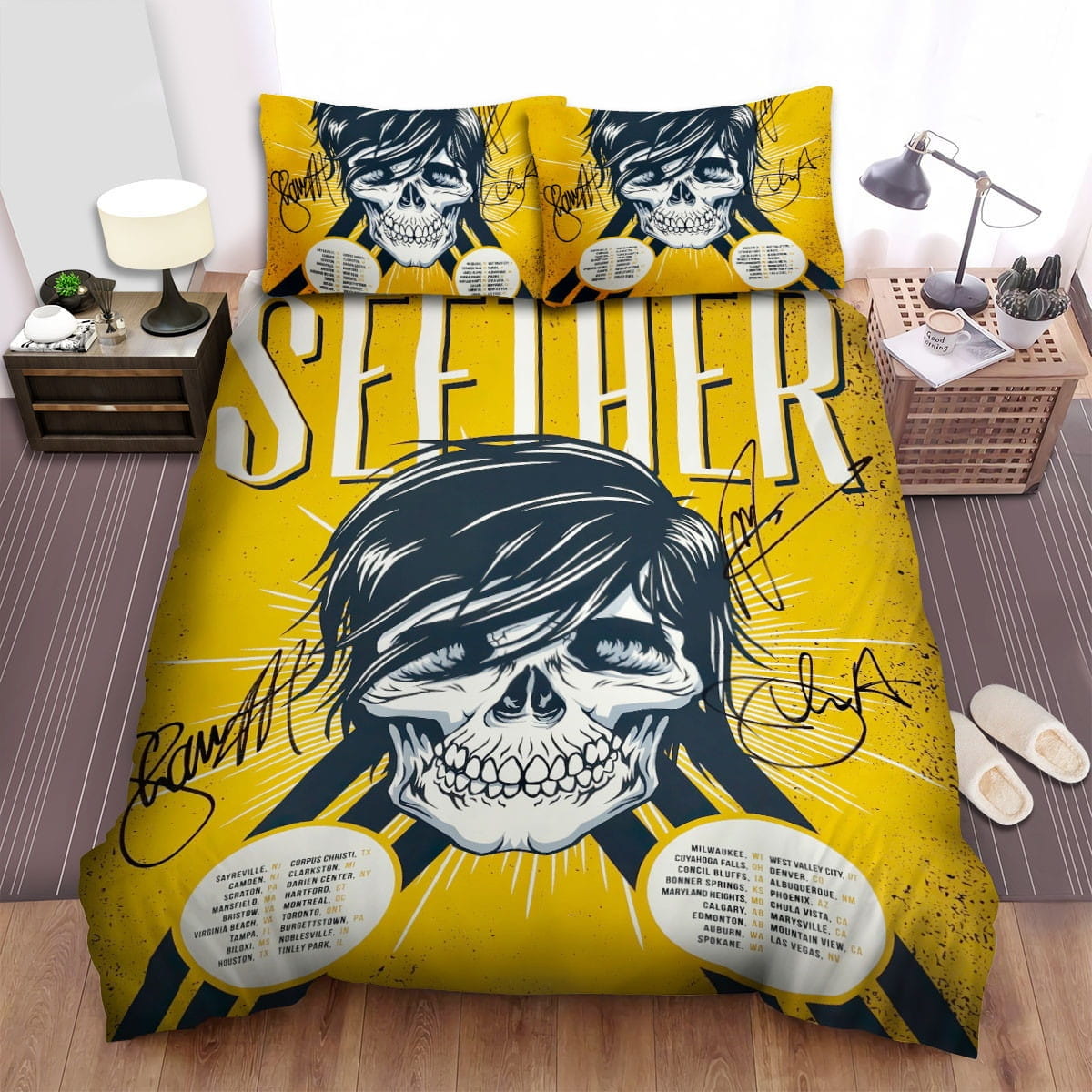 Scary Seether Decorative Bedding Sets with Duvet Cover Flatsheet Pillowcases