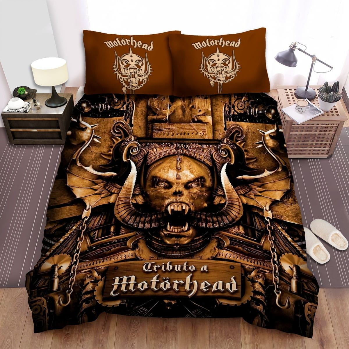 Scary Motorhead Bedding Sets Duvet Cover Flatsheet Gift For Wife Husband Besties