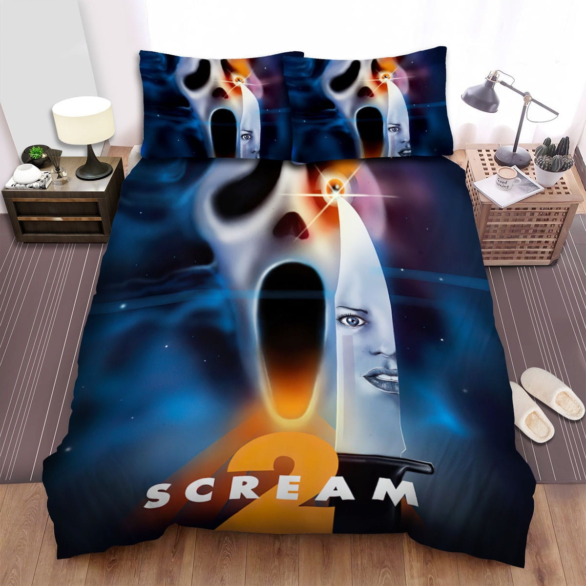Scream 2 Skullcap Bedding Sets Duvet Cover Flatsheet Gift For Christmas Thanksgiving Halloween