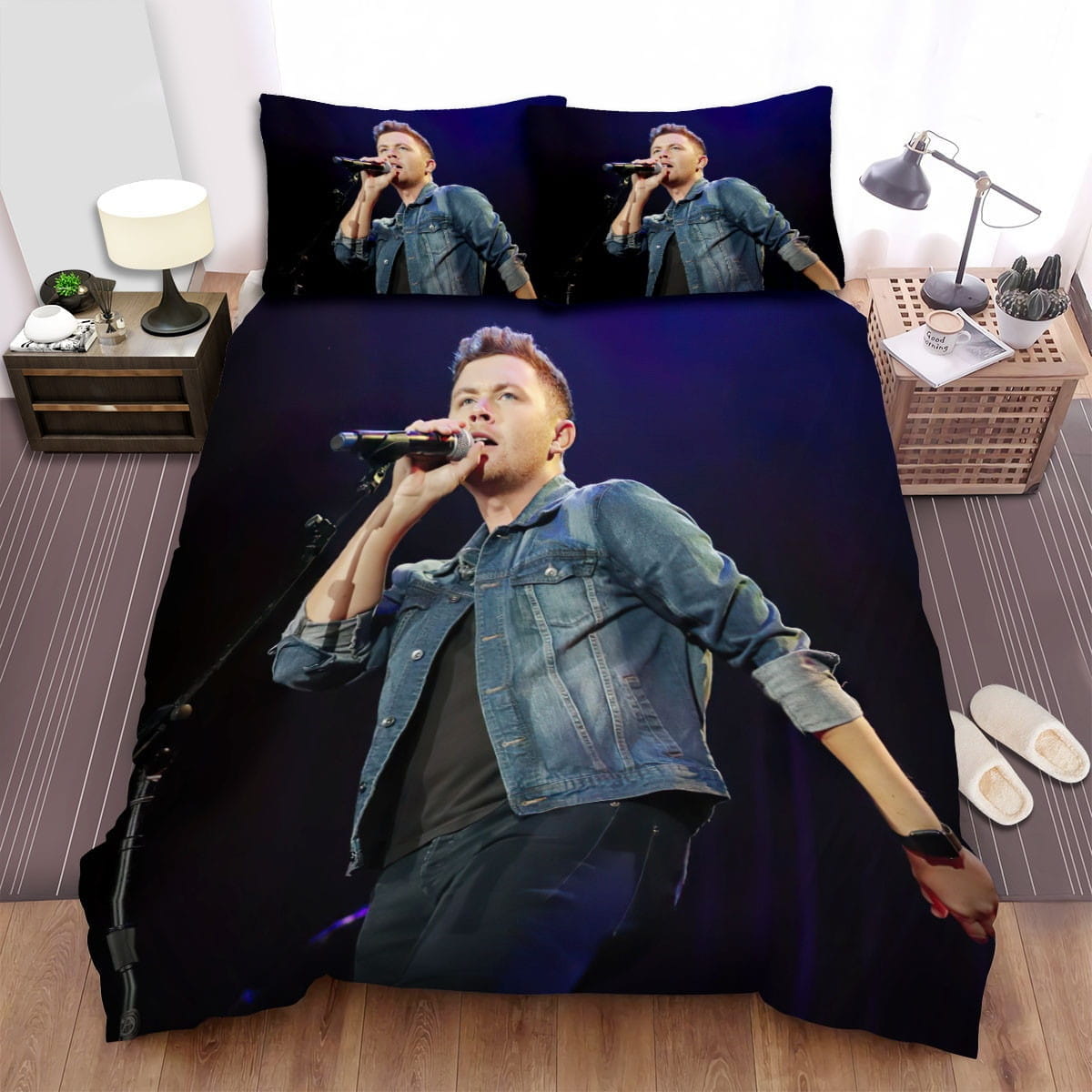 Scotty Mccreery Singing Bedding Sets Duvet Cover Flatsheet Pillowcases Perfect Gift For Fans