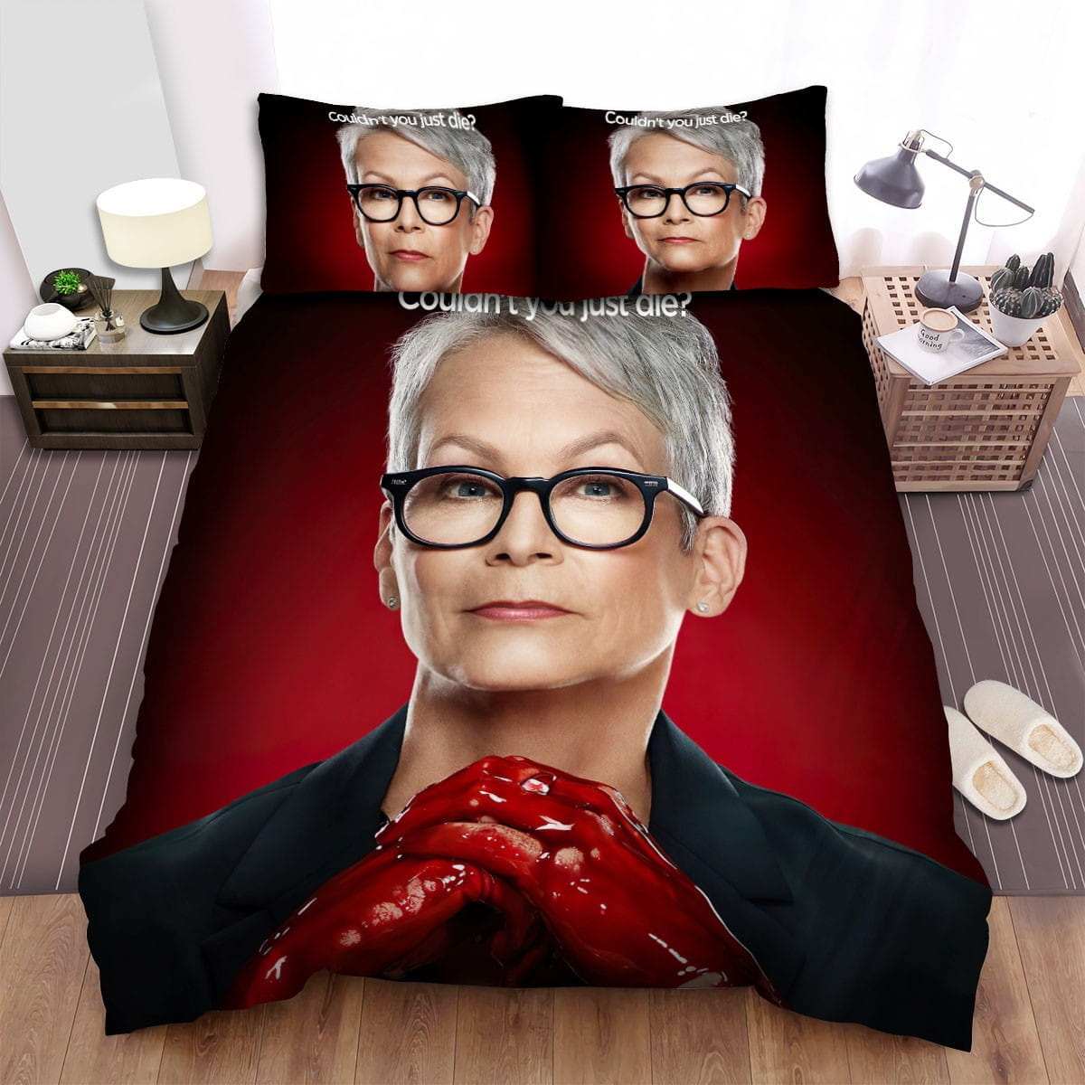 Scream Queens Bloody Hands Decorative Bedding Sets with Duvet Cover Flatsheet Pillowcases