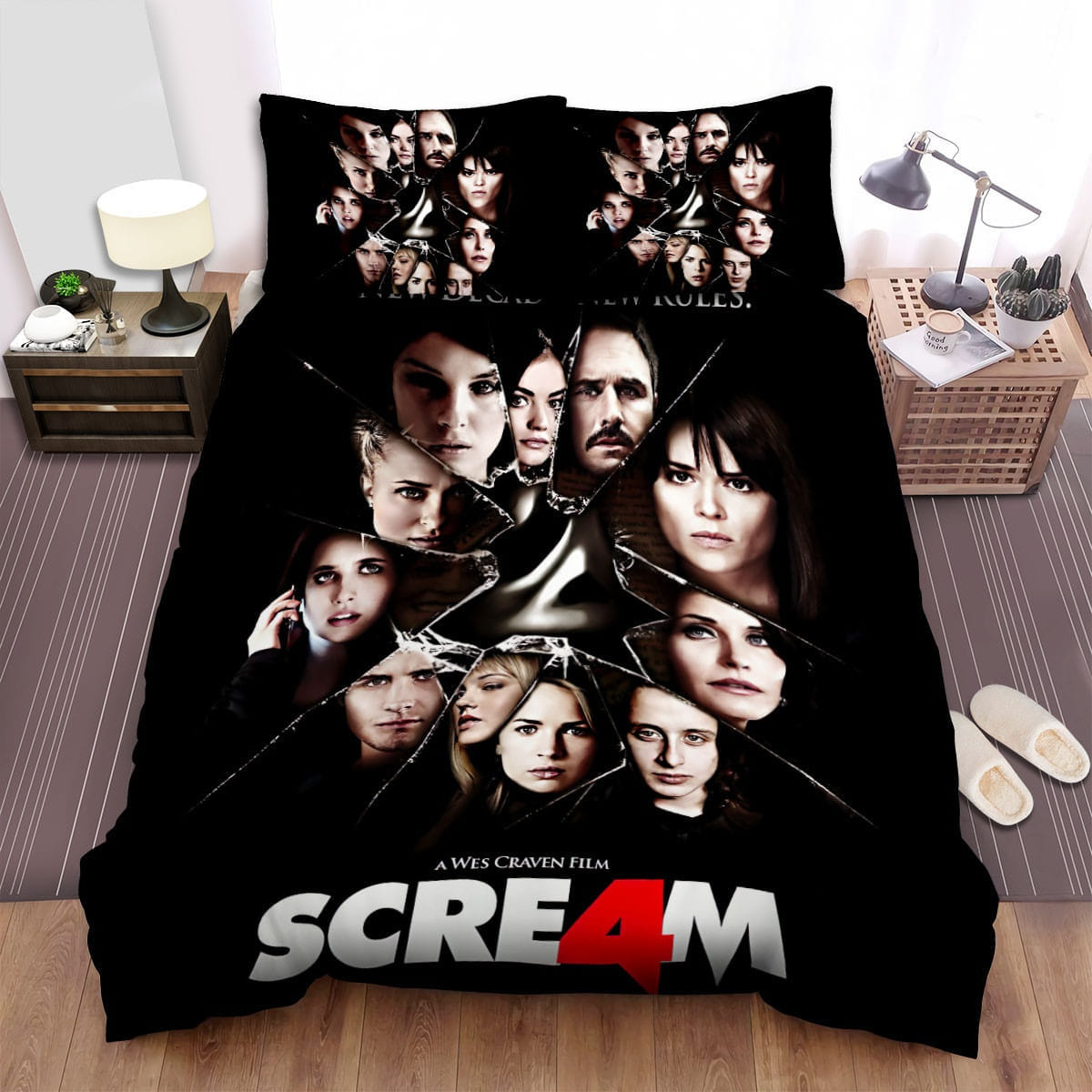 Scream 4 Movie Poster 3 Decorative Bedding Sets with Duvet Cover Flatsheet Pillowcases