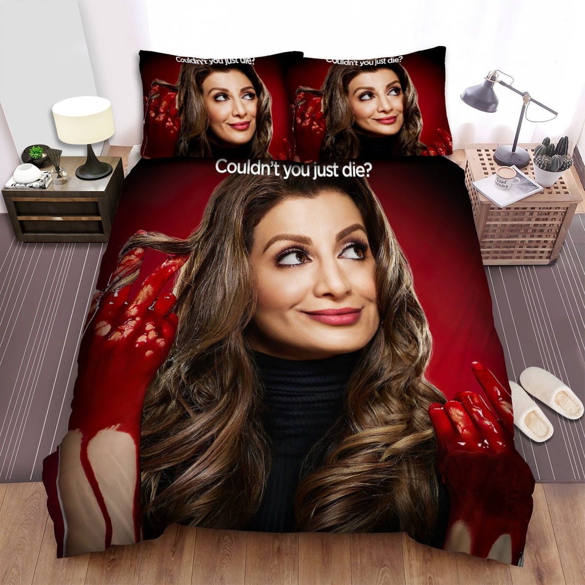 Scream Queens Bloody Hands Bedding Sets Duvet Cover Flatsheet Gift For Wife Husband Besties