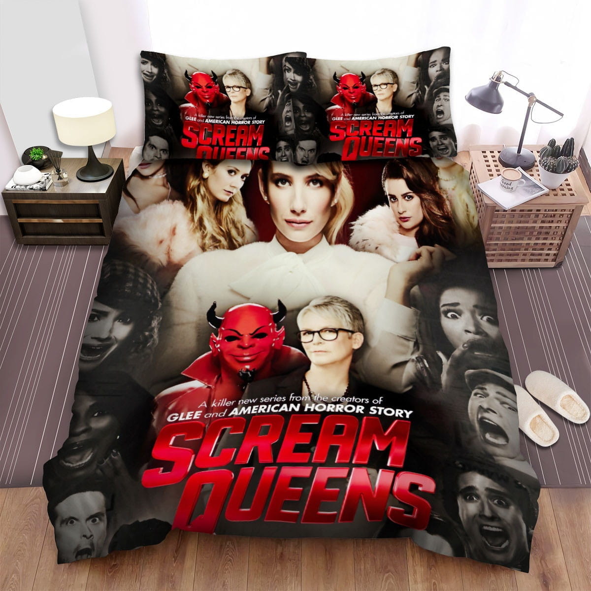 Scream Queens Art Photo Decorative Bedding Sets with Duvet Cover Flatsheet Pillowcases