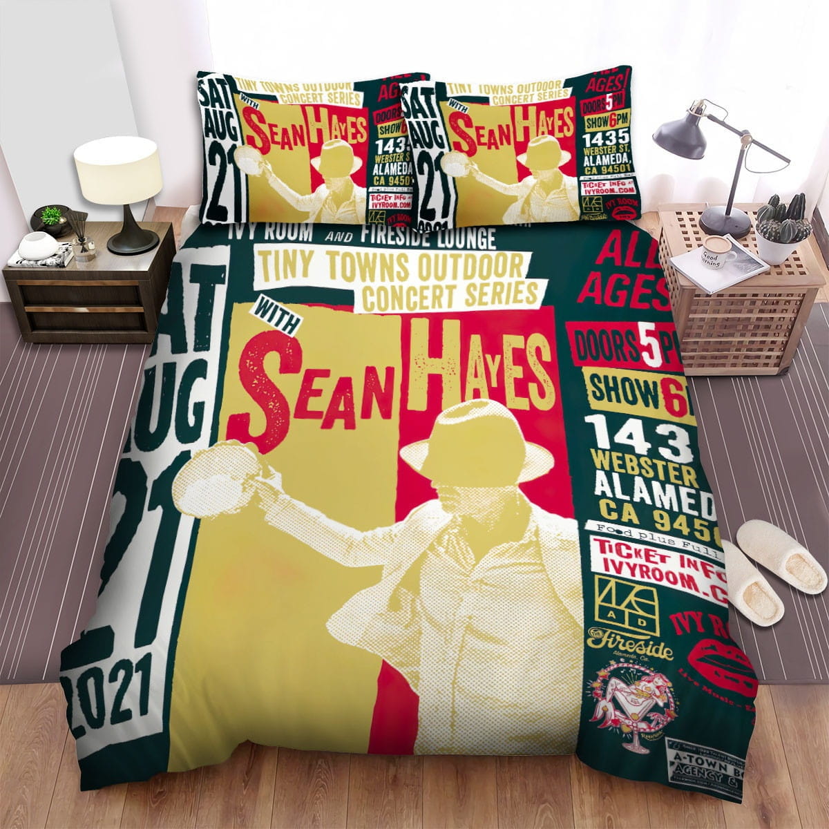 Sean Hayes Poster Bedding Sets Duvet Cover Flatsheet Pillowcases Perfect Gift For Fans