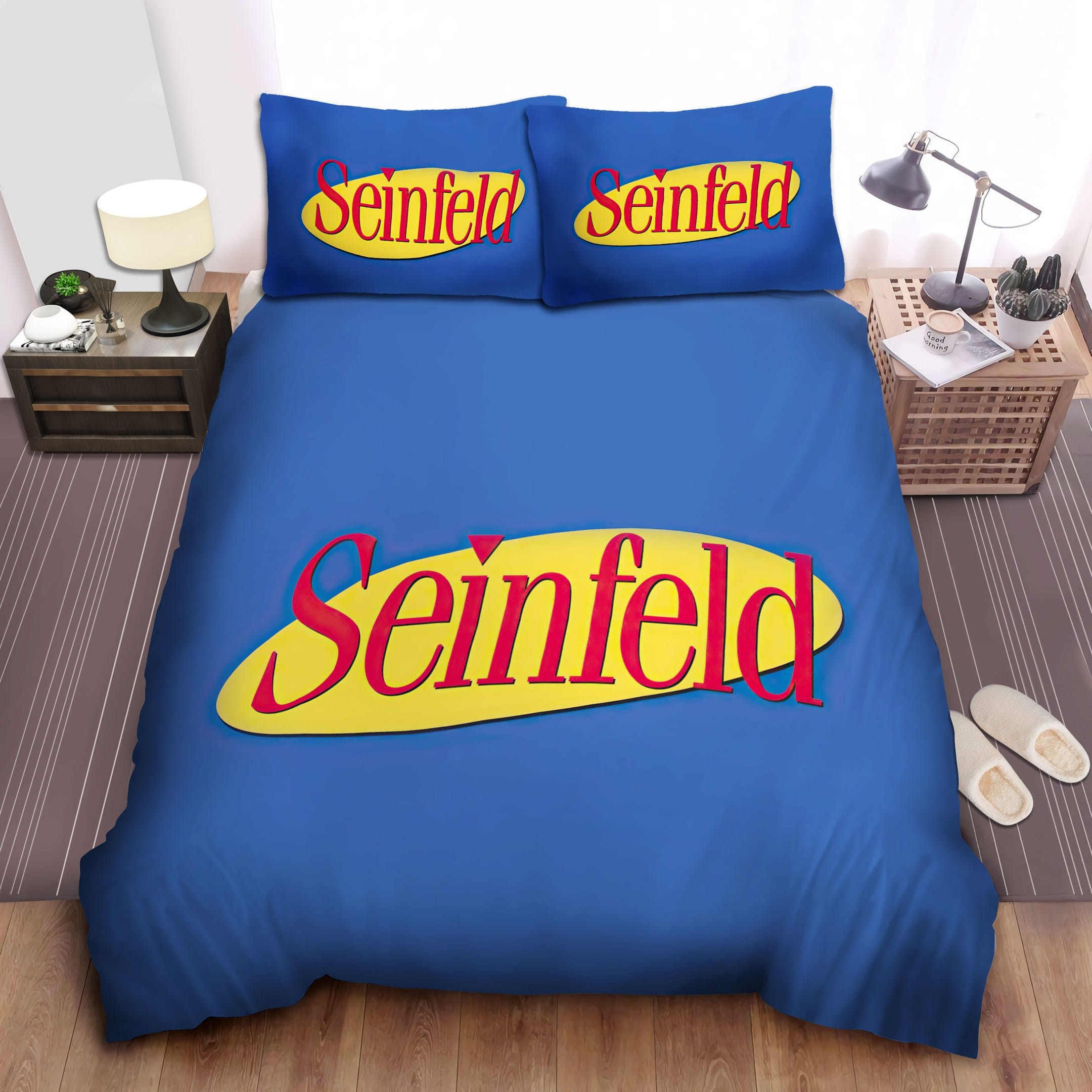 Seinfeld Original Logo Bedding Sets Duvet Cover Flatsheet Gift For Wife Husband Besties