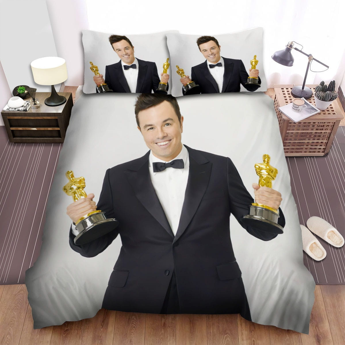 Seth Macfarlane Oscar Bedding Set Duvet Cover Gift For Christmas Birthday Thanksgiving