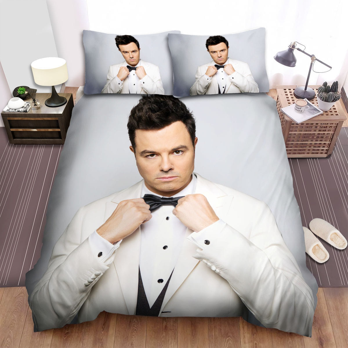 Seth Macfarlane White Suit Bedding Sets Duvet Cover Flatsheet Gift For Wife Husband Besties