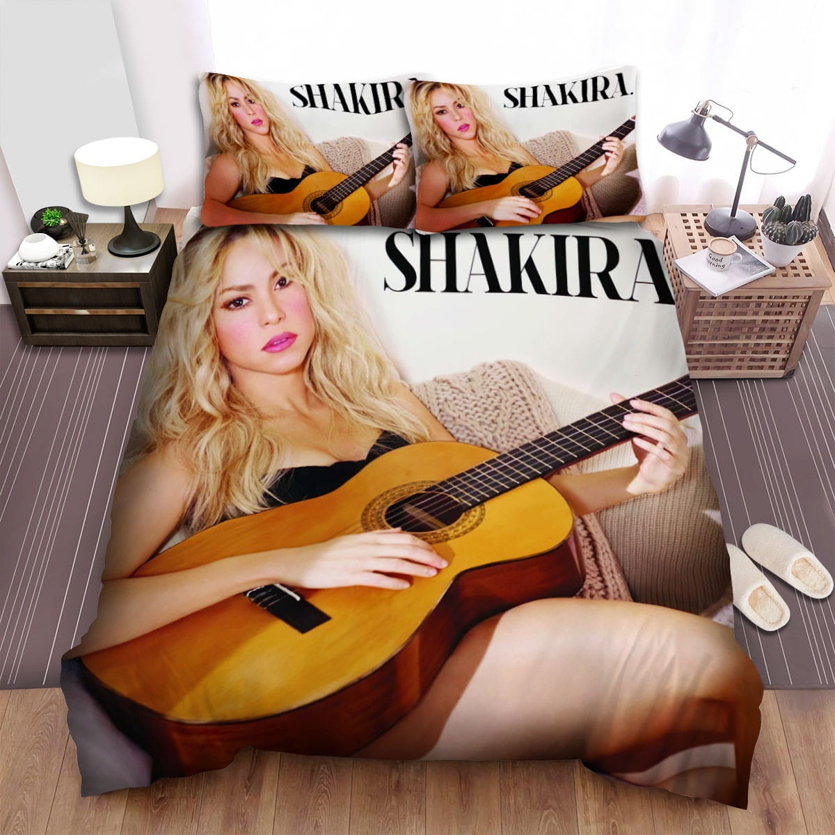 Shakira Guitar Bedding Sets Duvet Cover Flatsheet Gift For Wife Husband Besties