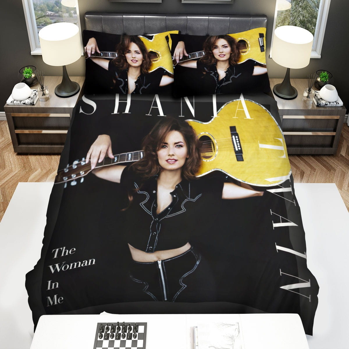 Shania Twain Guitar Bedding Sets Duvet Cover Flatsheet Pillowcases Perfect Gift For Fans