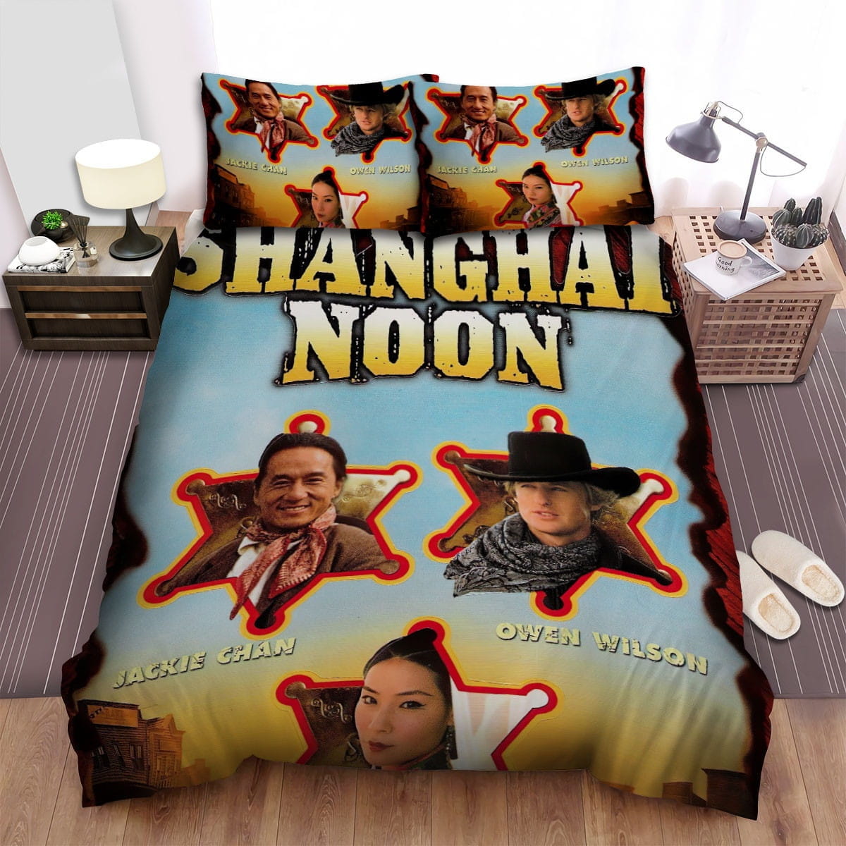 Shanghai Noon Poster 2 Bedding Sets Duvet Cover Flatsheet Gift For Christmas Thanksgiving Halloween