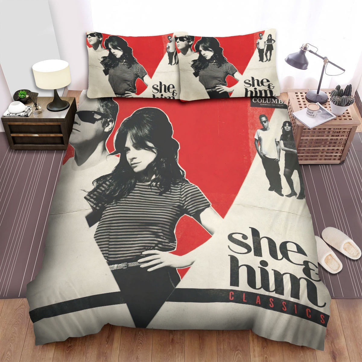 She & Him Classics Bedding Sets Duvet Cover Flatsheet Pillowcase