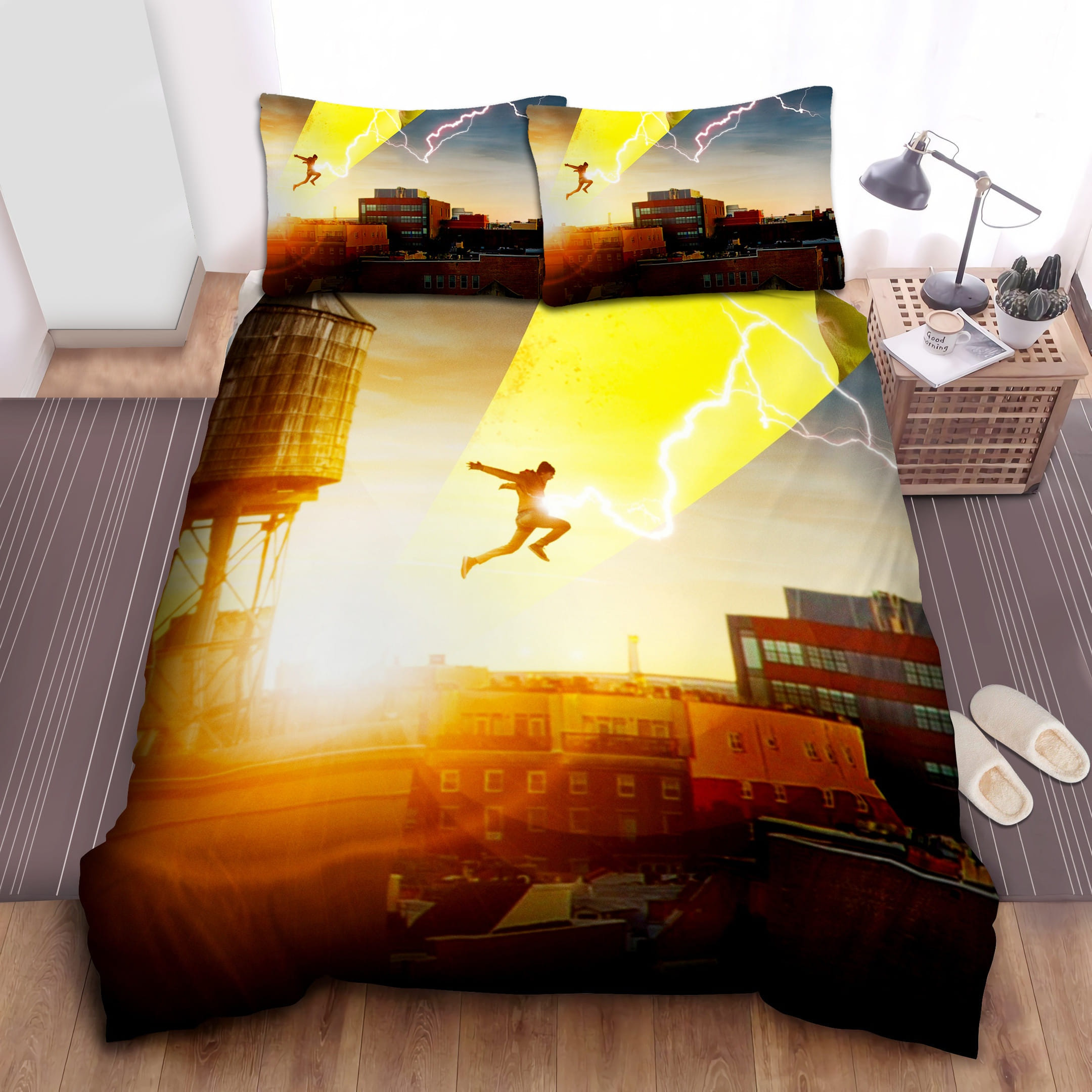 Shazam Lightning Bedding Set Duvet Cover Gift For Christmas Birthday Thanksgiving