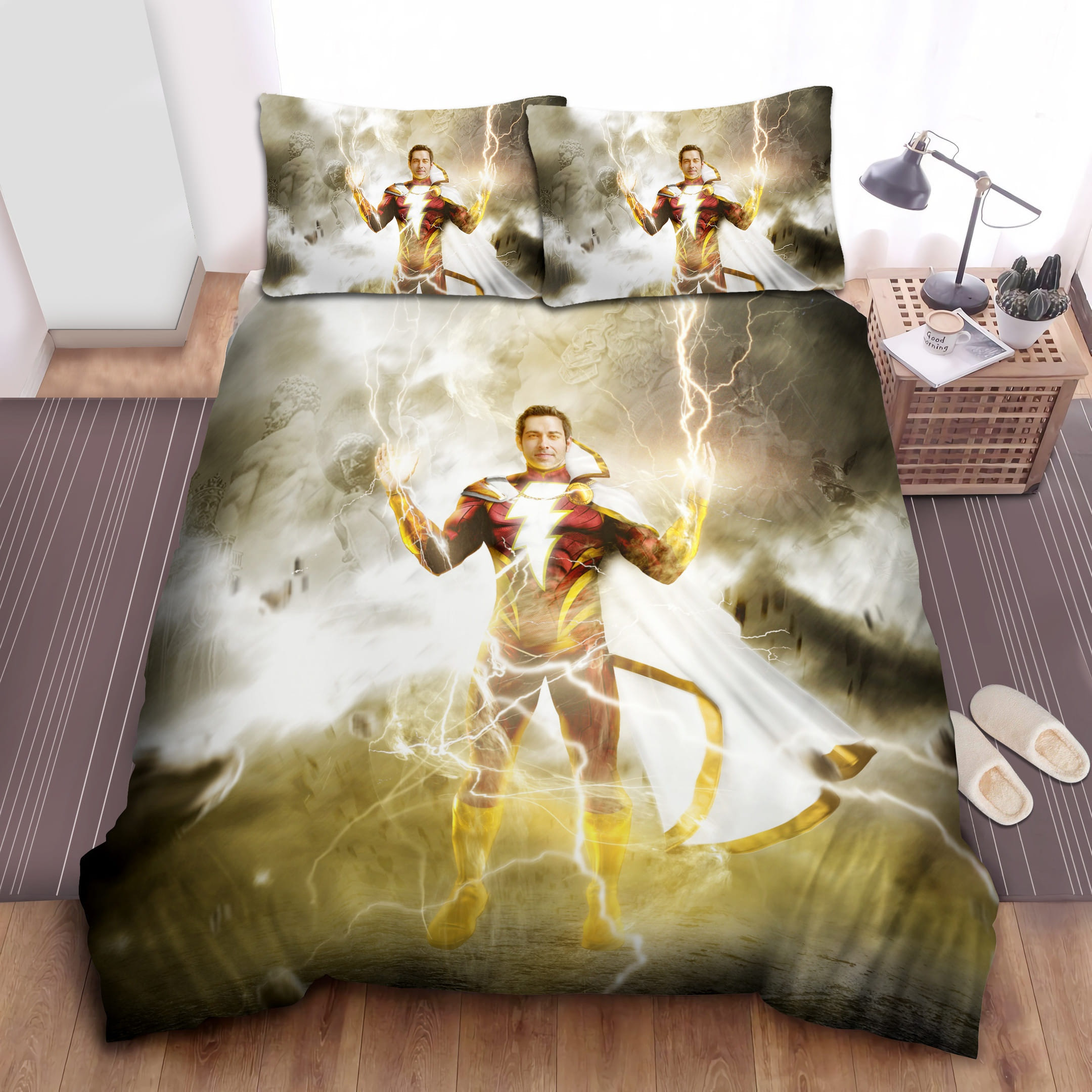 Shazam Lightning Bedding Sets Duvet Cover Flatsheet Gift For Wife Husband Besties
