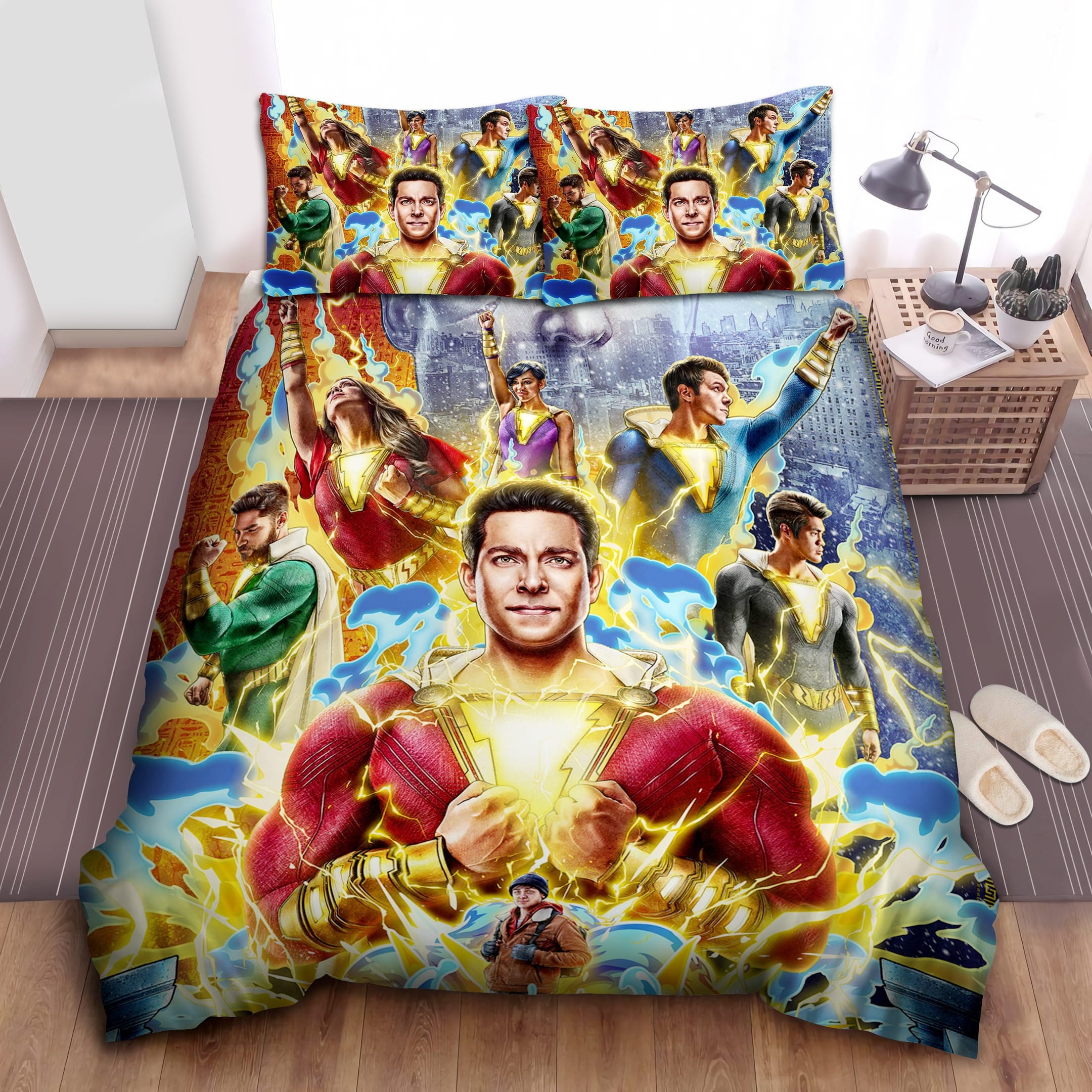 Shazam All Characters Bedding Sets Duvet Cover Flatsheet Gift For Wife Husband Besties