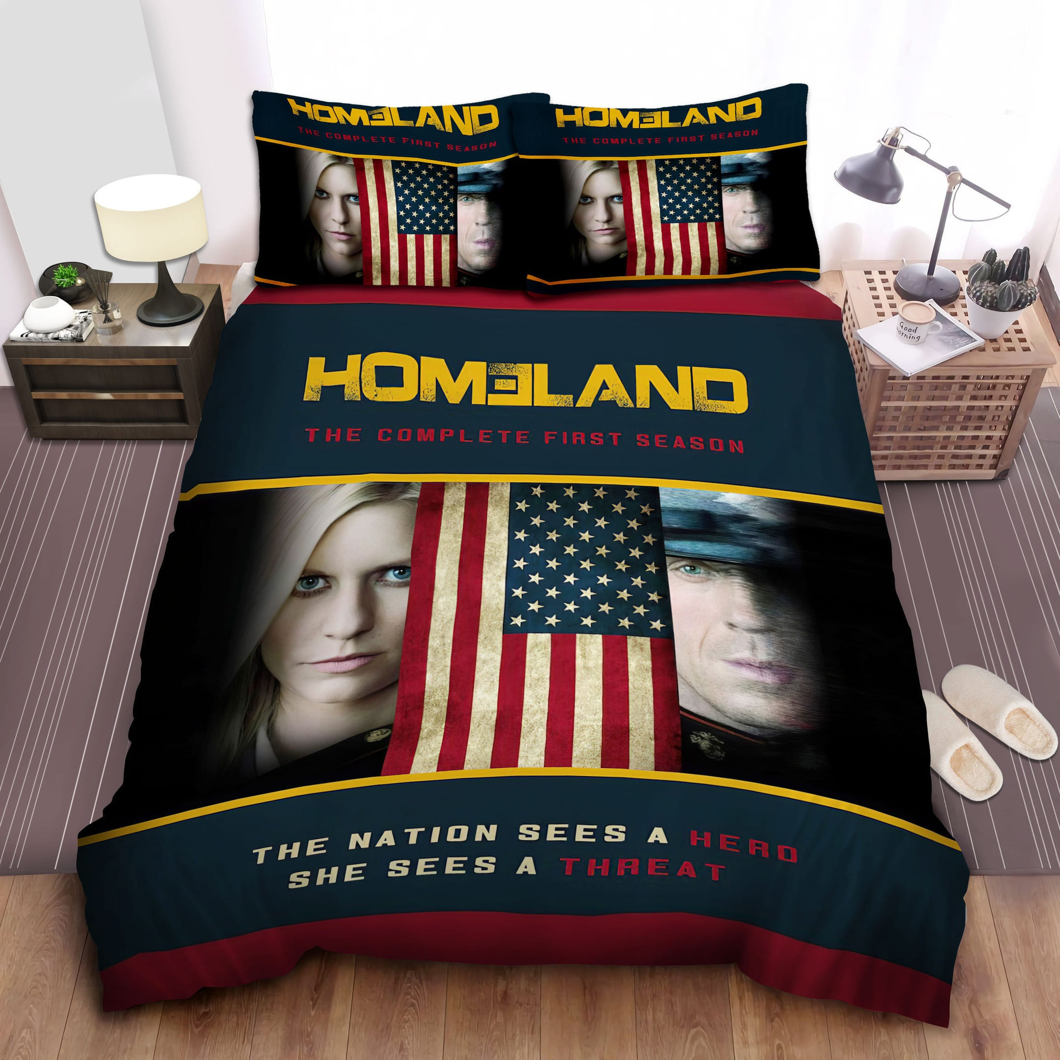 She Sees A Threat Bedding Sets Duvet Cover Flatsheet Gift For Christmas Thanksgiving Halloween