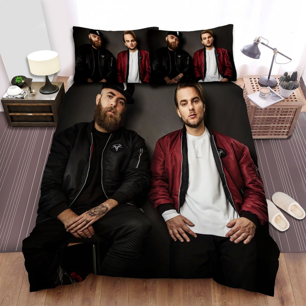 Showtek Band Posing Bedding Sets Duvet Cover Flatsheet Gift For Wife Husband Besties